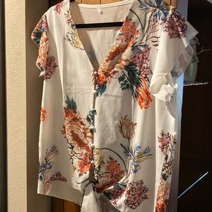 Floral blouse XXL